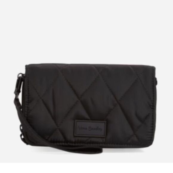 Vera Bradley RFID 3 in 1 Black Ultralight Quilted Water Repellent Crossbody Bag - Picture 3 of 17